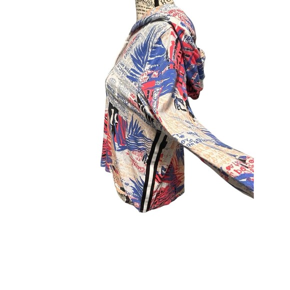 Vintage  CALVIN KLEIN PERFORMANCE HOODIE Logo CROPPED Large Y2K Athleisure - Picture 2 of 9